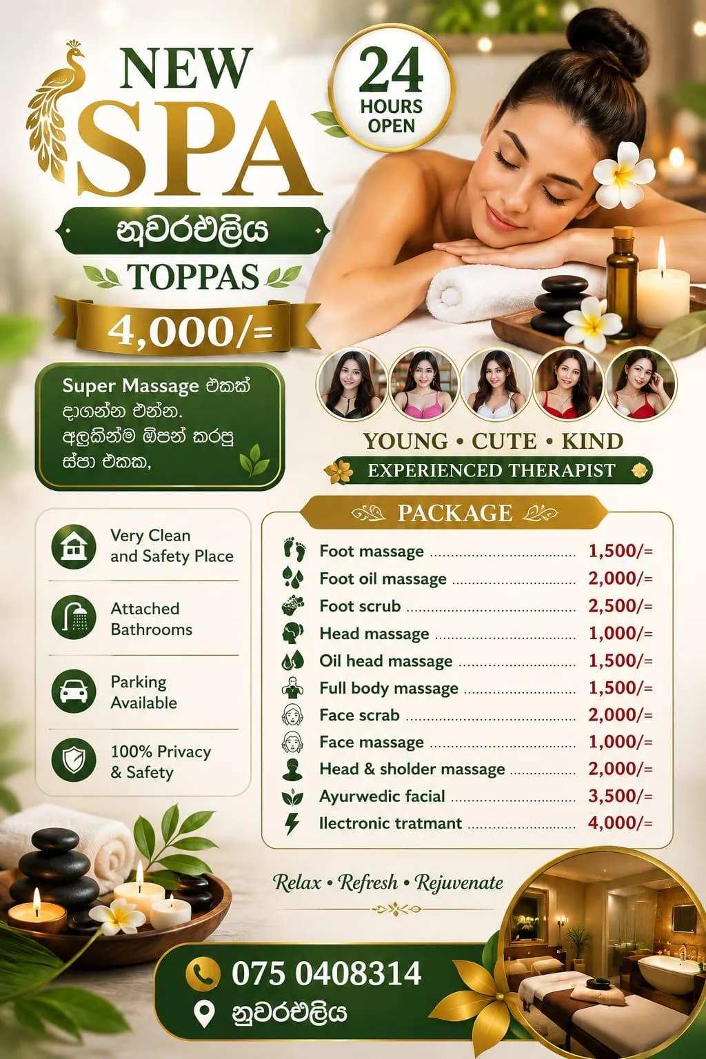 NEW SPA නුවරඑළිය TOPPASநுவரெலியா | Lanka Ads New